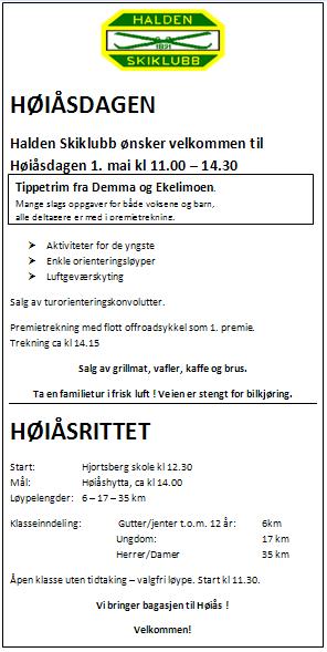HØIÅSDAGEN OG HØIÅSRITTET - 1. mai!