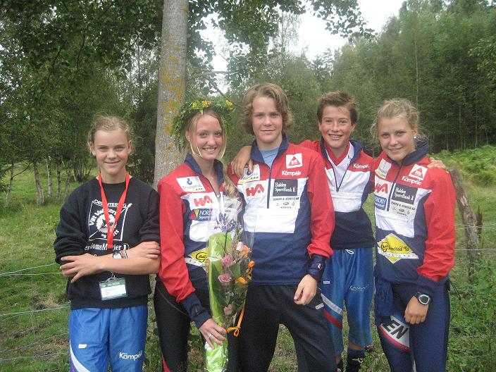 Frøya, Fredrikke, Mats, Petter og Ane.